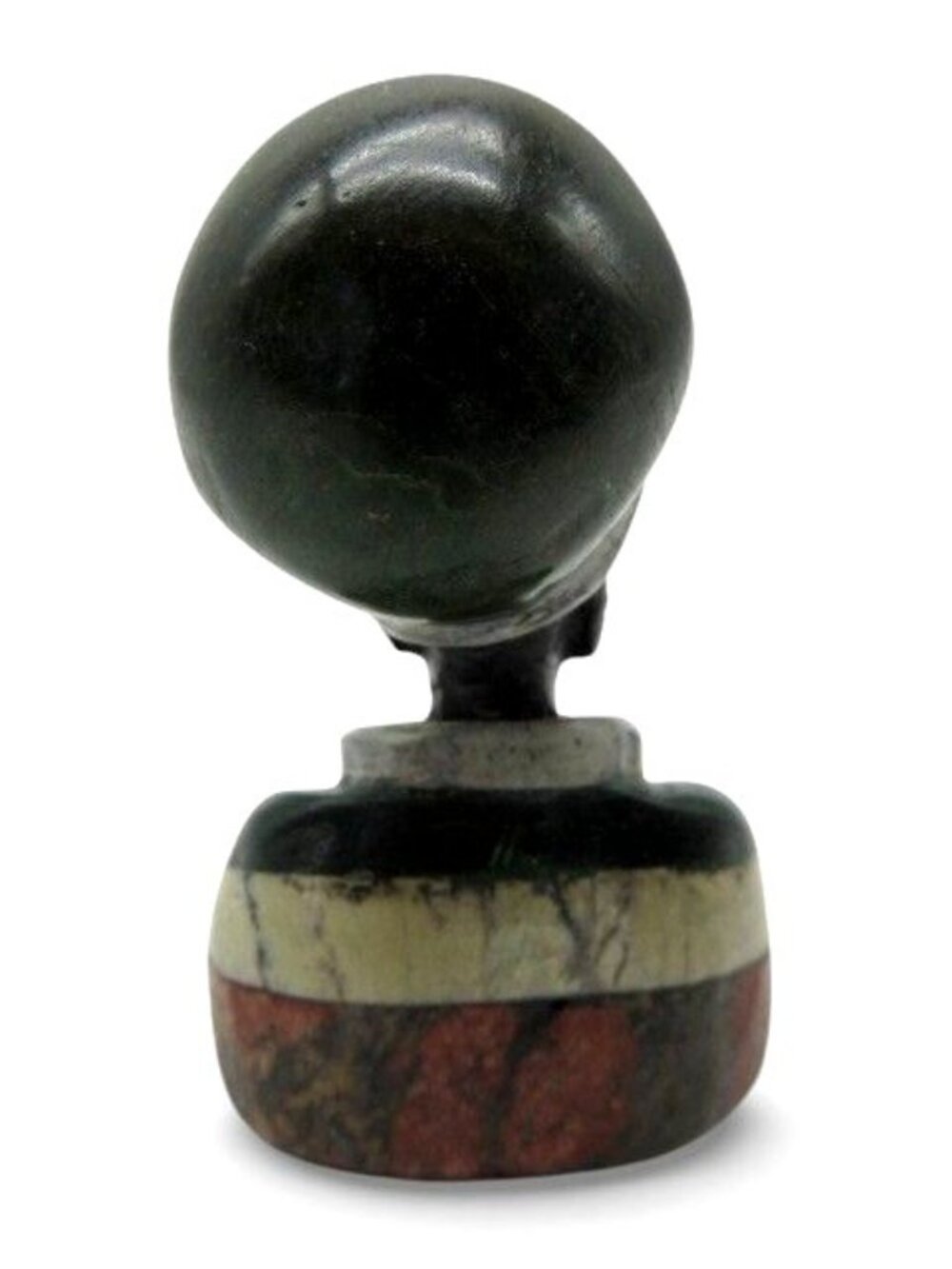 Small Stone Bust Set Hand Carved in South Africa 3.5" and 2.7" - Picture 10 of 12